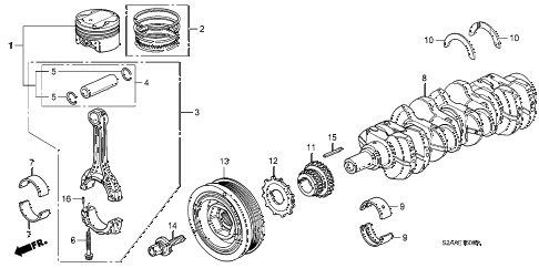 2008 s2000 CR 2 DOOR 6MT PISTON - CRANKSHAFT diagram 2008 s2000 CR 2 DOOR 6MT PISTON - CRANKSHAFT diagram