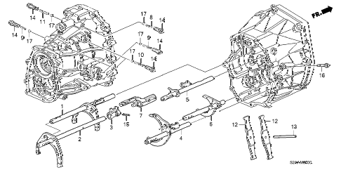 2008 s2000 CR 2 DOOR 6MT MT SHIFT FORK diagram 2008 s2000 CR 2 DOOR 6MT MT SHIFT FORK diagram