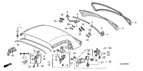 2009 s2000 BASE 2 DOOR 6MT ROOF PANEL (ACCESSORY HARDTOP) diagram 2009 s2000 BASE 2 DOOR 6MT ROOF PANEL (ACCESSORY HARDTOP) diagram