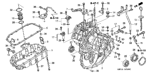 2005 insight DX 3 DOOR CVT AT TRANSMISSION CASE - OIL PAN diagram 2005 insight DX 3 DOOR CVT AT TRANSMISSION CASE - OIL PAN diagram