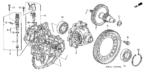 2005 insight DX 3 DOOR CVT AT DIFFERENTIAL - SPEED SENSOR diagram 2005 insight DX 3 DOOR CVT AT DIFFERENTIAL - SPEED SENSOR diagram