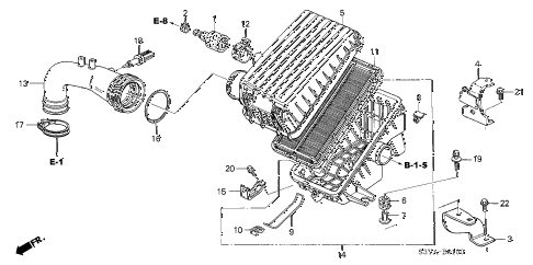2006 insight DX(A/C) 3 DOOR 5MT AIR CLEANER diagram 2006 insight DX(A/C) 3 DOOR 5MT AIR CLEANER diagram
