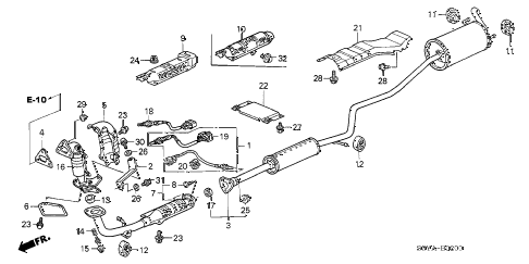 2005 insight DX 3 DOOR 5MT EXHAUST PIPE diagram 2005 insight DX 3 DOOR 5MT EXHAUST PIPE diagram