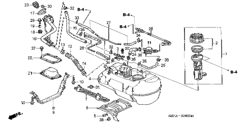 2005 insight DX 3 DOOR 5MT FUEL TANK (1) diagram 2005 insight DX 3 DOOR 5MT FUEL TANK (1) diagram