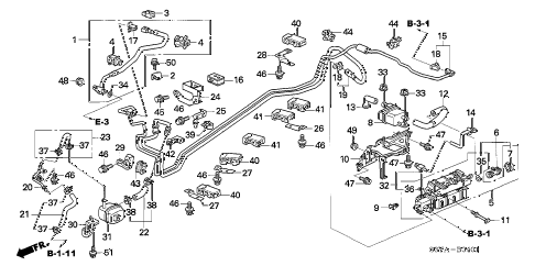 2006 insight DX(A/C) 3 DOOR 5MT FUEL PIPE (2) diagram 2006 insight DX(A/C) 3 DOOR 5MT FUEL PIPE (2) diagram