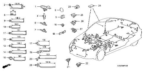 2006 insight DX 3 DOOR 5MT HARNESS BAND - BRACKET diagram 2006 insight DX 3 DOOR 5MT HARNESS BAND - BRACKET diagram