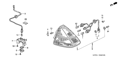 2005 insight DX 3 DOOR CVT TAILLIGHT - LICENSE LIGHT diagram 2005 insight DX 3 DOOR CVT TAILLIGHT - LICENSE LIGHT diagram