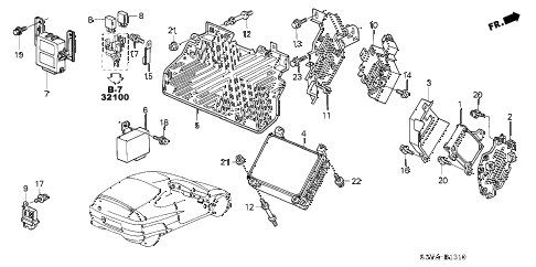 2005 insight DX 3 DOOR CVT CONTROL UNIT (CABIN) diagram 2005 insight DX 3 DOOR CVT CONTROL UNIT (CABIN) diagram