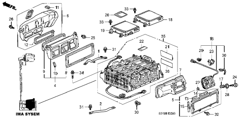 2006 insight DX(A/C) 3 DOOR 5MT IMA BATTERY - ECU diagram 2006 insight DX(A/C) 3 DOOR 5MT IMA BATTERY - ECU diagram