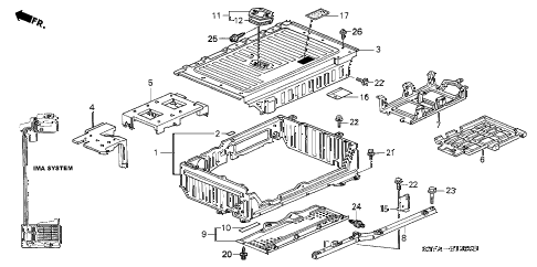 2006 insight DX(A/C) 3 DOOR 5MT IMA UNIT CASE diagram 2006 insight DX(A/C) 3 DOOR 5MT IMA UNIT CASE diagram