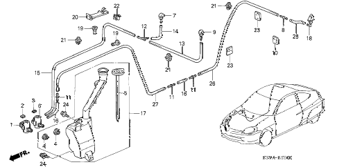 2006 insight DX 3 DOOR 5MT WINDSHIELD WASHER diagram 2006 insight DX 3 DOOR 5MT WINDSHIELD WASHER diagram