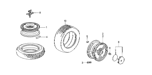 2004 insight DX 3 DOOR 5MT WHEEL DISK (KA) diagram 2004 insight DX 3 DOOR 5MT WHEEL DISK (KA) diagram