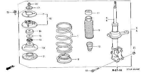 2006 insight DX 3 DOOR 5MT FRONT SHOCK ABSORBER diagram 2006 insight DX 3 DOOR 5MT FRONT SHOCK ABSORBER diagram