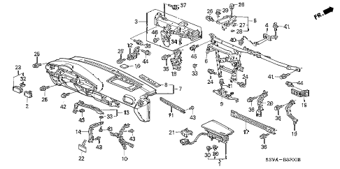 2005 insight DX 3 DOOR 5MT INSTRUMENT PANEL diagram 2005 insight DX 3 DOOR 5MT INSTRUMENT PANEL diagram