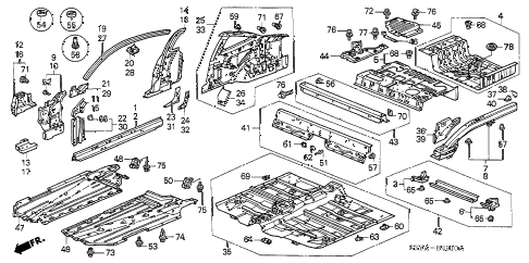 2005 insight DX 3 DOOR 5MT INNER PANEL - FLOOR PANEL diagram 2005 insight DX 3 DOOR 5MT INNER PANEL - FLOOR PANEL diagram
