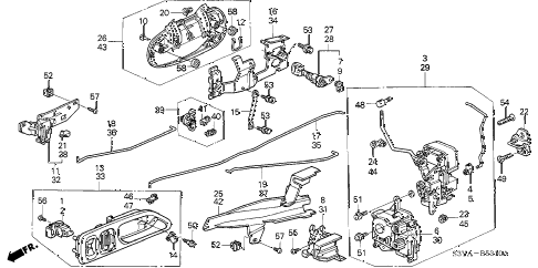 2005 insight DX 3 DOOR 5MT DOOR LOCKS - OUTER HANDLE diagram 2005 insight DX 3 DOOR 5MT DOOR LOCKS - OUTER HANDLE diagram