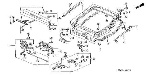 2006 insight DX(A/C) 3 DOOR 5MT TAILGATE diagram 2006 insight DX(A/C) 3 DOOR 5MT TAILGATE diagram