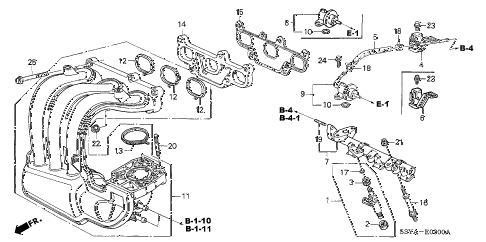 2005 insight DX 3 DOOR CVT INTAKE MANIFOLD diagram 2005 insight DX 3 DOOR CVT INTAKE MANIFOLD diagram