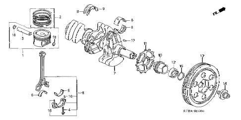 2004 insight DX 3 DOOR 5MT PISTON - CRANKSHAFT diagram 2004 insight DX 3 DOOR 5MT PISTON - CRANKSHAFT diagram