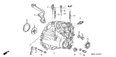 2006 insight DX 3 DOOR 5MT MT TRANSMISSION CASE diagram 2006 insight DX 3 DOOR 5MT MT TRANSMISSION CASE diagram