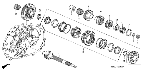 2005 insight DX 3 DOOR 5MT MT COUNTERSHAFT (KA) diagram 2005 insight DX 3 DOOR 5MT MT COUNTERSHAFT (KA) diagram