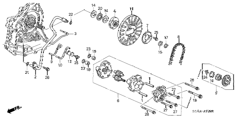 2004 civic GX(ABS SIDE SRS) 4 DOOR CVT CVT OIL PUMP (CVT) diagram 2004 civic GX(ABS SIDE SRS) 4 DOOR CVT CVT OIL PUMP (CVT) diagram