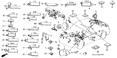 2004 civic DX-VP(VP SIDE SRS) 4 DOOR 5MT HARNESS BAND - BRACKET diagram 2004 civic DX-VP(VP SIDE SRS) 4 DOOR 5MT HARNESS BAND - BRACKET diagram