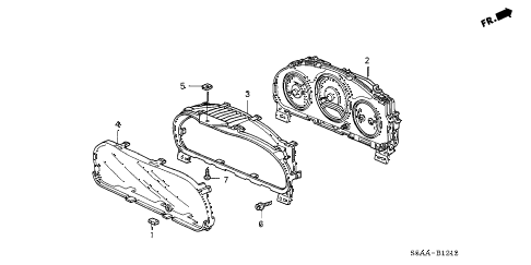 2004 civic EX(SIDE SRS) 4 DOOR 4AT METER COMPONENTS (NS) (VISTEON) (2) diagram 2004 civic EX(SIDE SRS) 4 DOOR 4AT METER COMPONENTS (NS) (VISTEON) (2) diagram