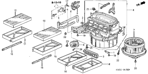 2004 civic EX 4 DOOR 5MT HEATER BLOWER diagram 2004 civic EX 4 DOOR 5MT HEATER BLOWER diagram