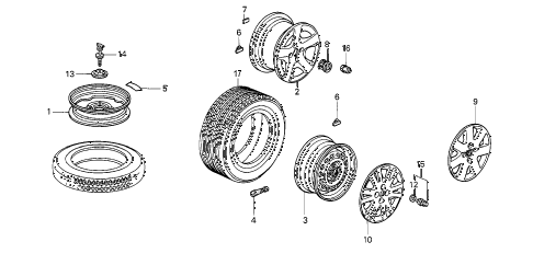 2004 civic DX 4 DOOR 4AT WHEEL DISK (KA/KL) diagram 2004 civic DX 4 DOOR 4AT WHEEL DISK (KA/KL) diagram