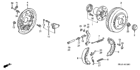 2004 civic GX(ABS SIDE SRS) 4 DOOR CVT REAR BRAKE (1) diagram 2004 civic GX(ABS SIDE SRS) 4 DOOR CVT REAR BRAKE (1) diagram