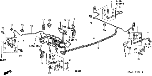 2004 civic GX(ABS SIDE SRS) 4 DOOR CVT BRAKE LINES (ABS) (2) diagram 2004 civic GX(ABS SIDE SRS) 4 DOOR CVT BRAKE LINES (ABS) (2) diagram