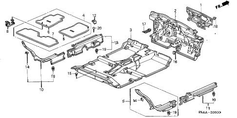 2004 civic DX-VP(VP SIDE SRS) 4 DOOR 5MT FLOOR MAT diagram 2004 civic DX-VP(VP SIDE SRS) 4 DOOR 5MT FLOOR MAT diagram