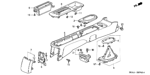 2004 civic DX 4 DOOR 4AT CONSOLE (1) diagram 2004 civic DX 4 DOOR 4AT CONSOLE (1) diagram