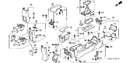 2004 civic DX-VP(VP SIDE SRS) 4 DOOR 5MT CONSOLE (2) diagram 2004 civic DX-VP(VP SIDE SRS) 4 DOOR 5MT CONSOLE (2) diagram