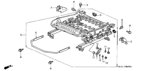 2004 civic EX 4 DOOR 5MT FRONT SEAT COMPONENTS (L.) (MANUAL HEIGHT) diagram 2004 civic EX 4 DOOR 5MT FRONT SEAT COMPONENTS (L.) (MANUAL HEIGHT) diagram