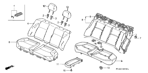 2004 civic GX(ABS SIDE SRS) 4 DOOR CVT REAR SEAT (2) diagram 2004 civic GX(ABS SIDE SRS) 4 DOOR CVT REAR SEAT (2) diagram