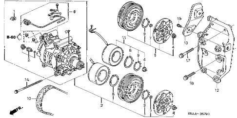 2004 civic EX 4 DOOR 5MT A/C COMPRESSOR diagram 2004 civic EX 4 DOOR 5MT A/C COMPRESSOR diagram