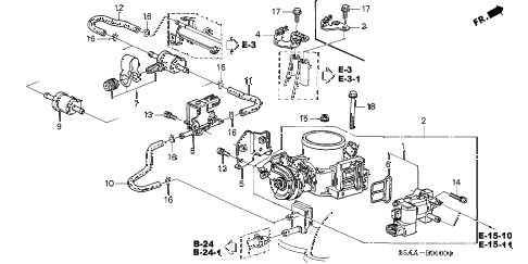 2004 civic EX 4 DOOR 5MT THROTTLE BODY diagram 2004 civic EX 4 DOOR 5MT THROTTLE BODY diagram