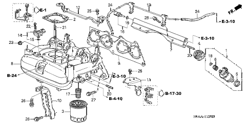 2004 civic GX(ABS SIDE SRS) 4 DOOR CVT INTAKE MANIFOLD (2) diagram 2004 civic GX(ABS SIDE SRS) 4 DOOR CVT INTAKE MANIFOLD (2) diagram