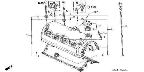 2004 civic DX 4 DOOR 4AT CYLINDER HEAD COVER diagram 2004 civic DX 4 DOOR 4AT CYLINDER HEAD COVER diagram