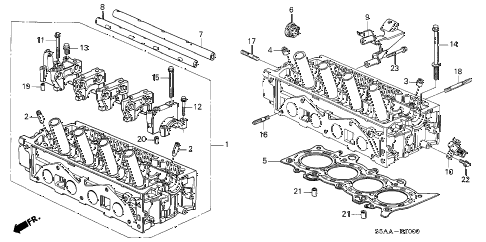 2004 civic DX-VP(VP SIDE SRS) 4 DOOR 5MT CYLINDER HEAD (SOHC) diagram 2004 civic DX-VP(VP SIDE SRS) 4 DOOR 5MT CYLINDER HEAD (SOHC) diagram
