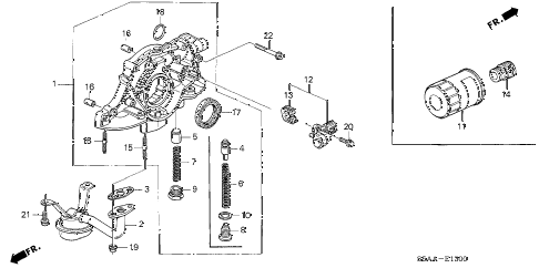 2004 civic EX(SIDE SRS) 4 DOOR 5MT OIL PUMP - OIL STRAINER diagram 2004 civic EX(SIDE SRS) 4 DOOR 5MT OIL PUMP - OIL STRAINER diagram