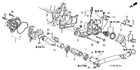 2004 civic GX(ABS SIDE SRS) 4 DOOR CVT WATER PUMP - SENSOR (2) diagram 2004 civic GX(ABS SIDE SRS) 4 DOOR CVT WATER PUMP - SENSOR (2) diagram