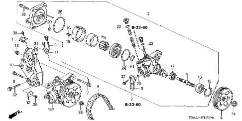 2004 civic DX-VP(VP SIDE SRS) 4 DOOR 5MT P.S. PUMP - BRACKET diagram 2004 civic DX-VP(VP SIDE SRS) 4 DOOR 5MT P.S. PUMP - BRACKET diagram