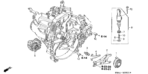 2004 civic EX(SIDE SRS) 4 DOOR 5MT MT CLUTCH RELEASE diagram 2004 civic EX(SIDE SRS) 4 DOOR 5MT MT CLUTCH RELEASE diagram