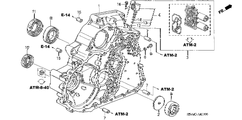 2005 civic EX(SIDE SRS) 4 DOOR 4AT AT TORQUE CONVERTER CASE diagram 2005 civic EX(SIDE SRS) 4 DOOR 4AT AT TORQUE CONVERTER CASE diagram