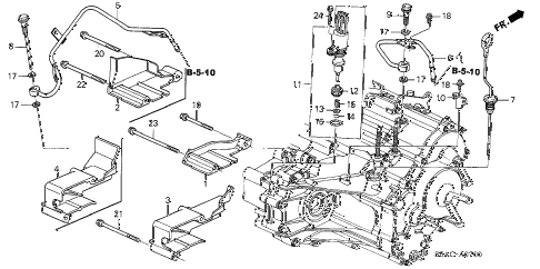 2005 civic EX(SIDE SRS) 4 DOOR 4AT AT ATF PIPE - SPEED SENSOR diagram 2005 civic EX(SIDE SRS) 4 DOOR 4AT AT ATF PIPE - SPEED SENSOR diagram