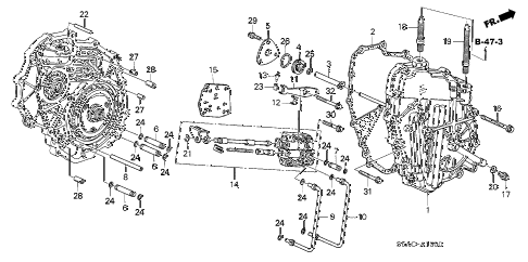 2005 civic GX(ABS) 4 DOOR CVT CVT RIGHT SIDE COVER (CVT) diagram 2005 civic GX(ABS) 4 DOOR CVT CVT RIGHT SIDE COVER (CVT) diagram