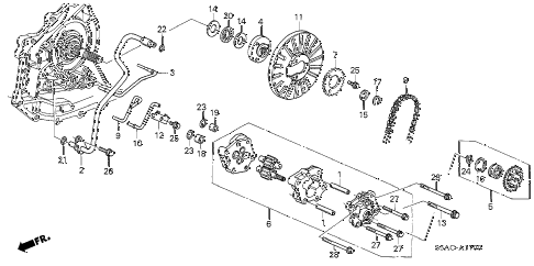 2005 civic GX(ABS/SIDE SRS) 4 DOOR CVT CVT OIL PUMP (CVT) diagram 2005 civic GX(ABS/SIDE SRS) 4 DOOR CVT CVT OIL PUMP (CVT) diagram